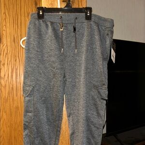 Kids' Gray Joggers with Drawstring Waist